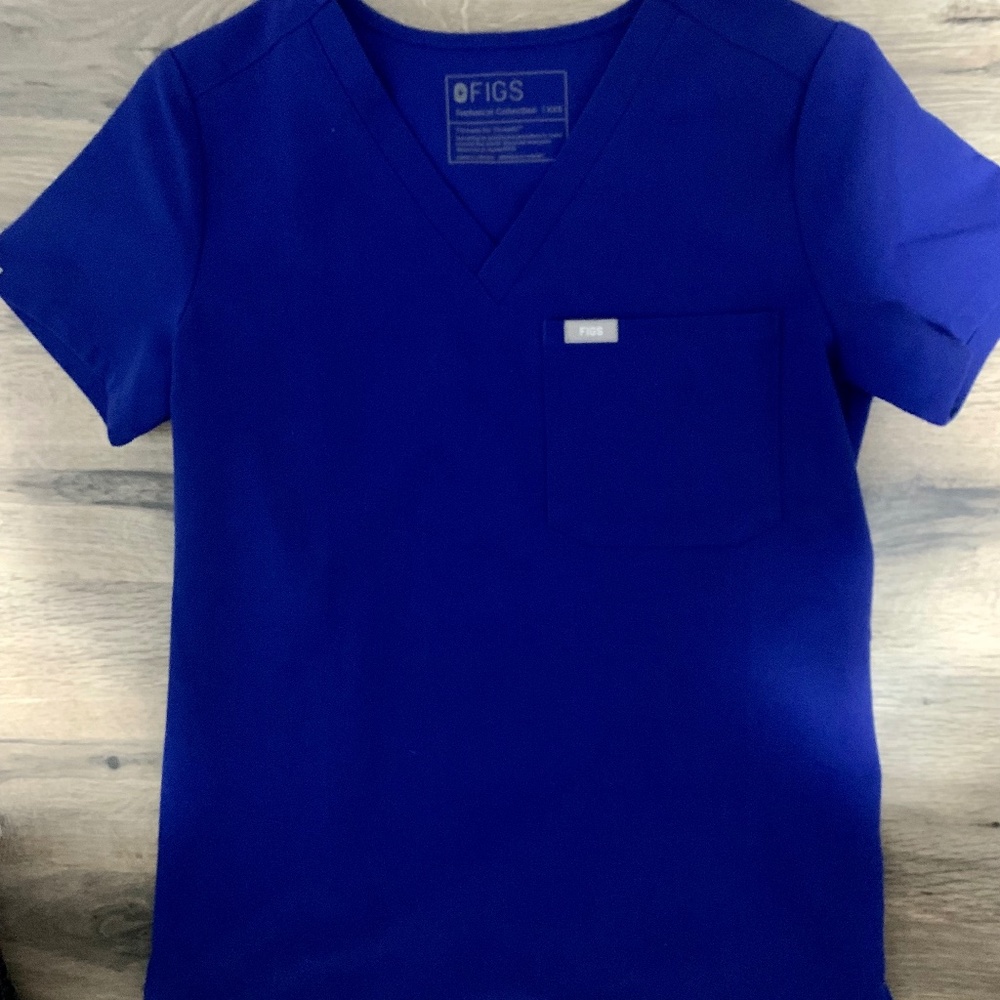 Figs Scrub Top, Royal Blue XXS
